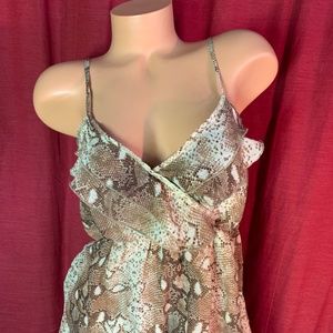 Snake print long dress